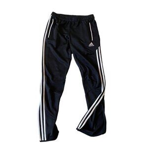 Adidas Soccer Track Warm Up Pants Ankle Zip Black Size Small